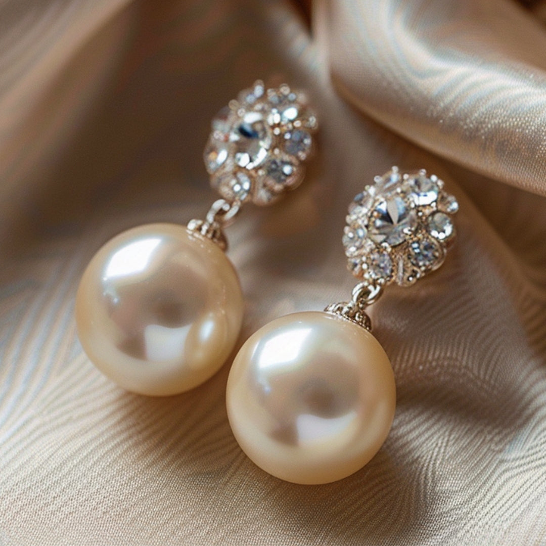 Zirconia & Pearl Earrings