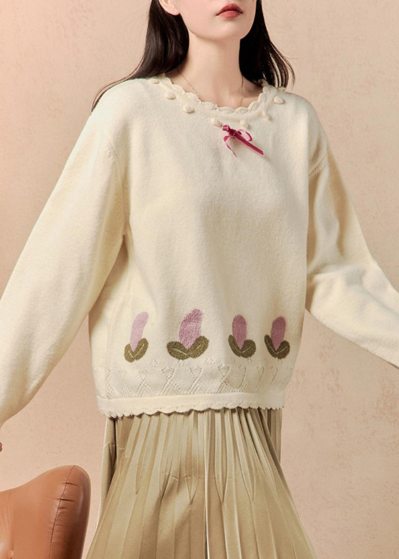A Vintage Style Sweater with Delicate Timeless Details