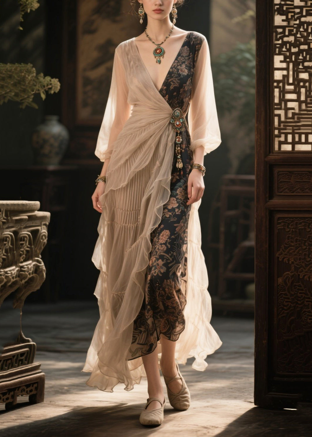 A Vintage Style Dress with Delicate Timeless Details