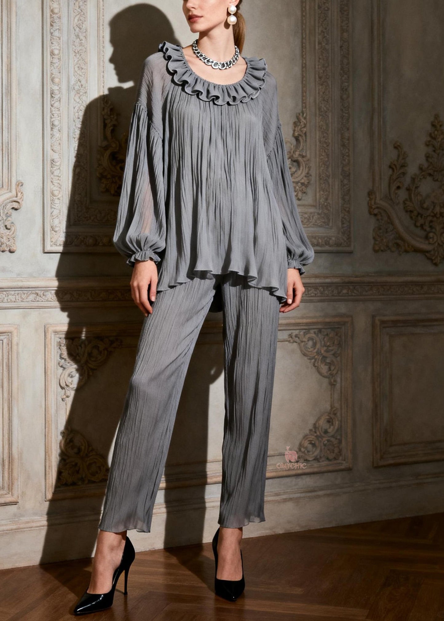 A Vintage Style Pants with Delicate Timeless Details