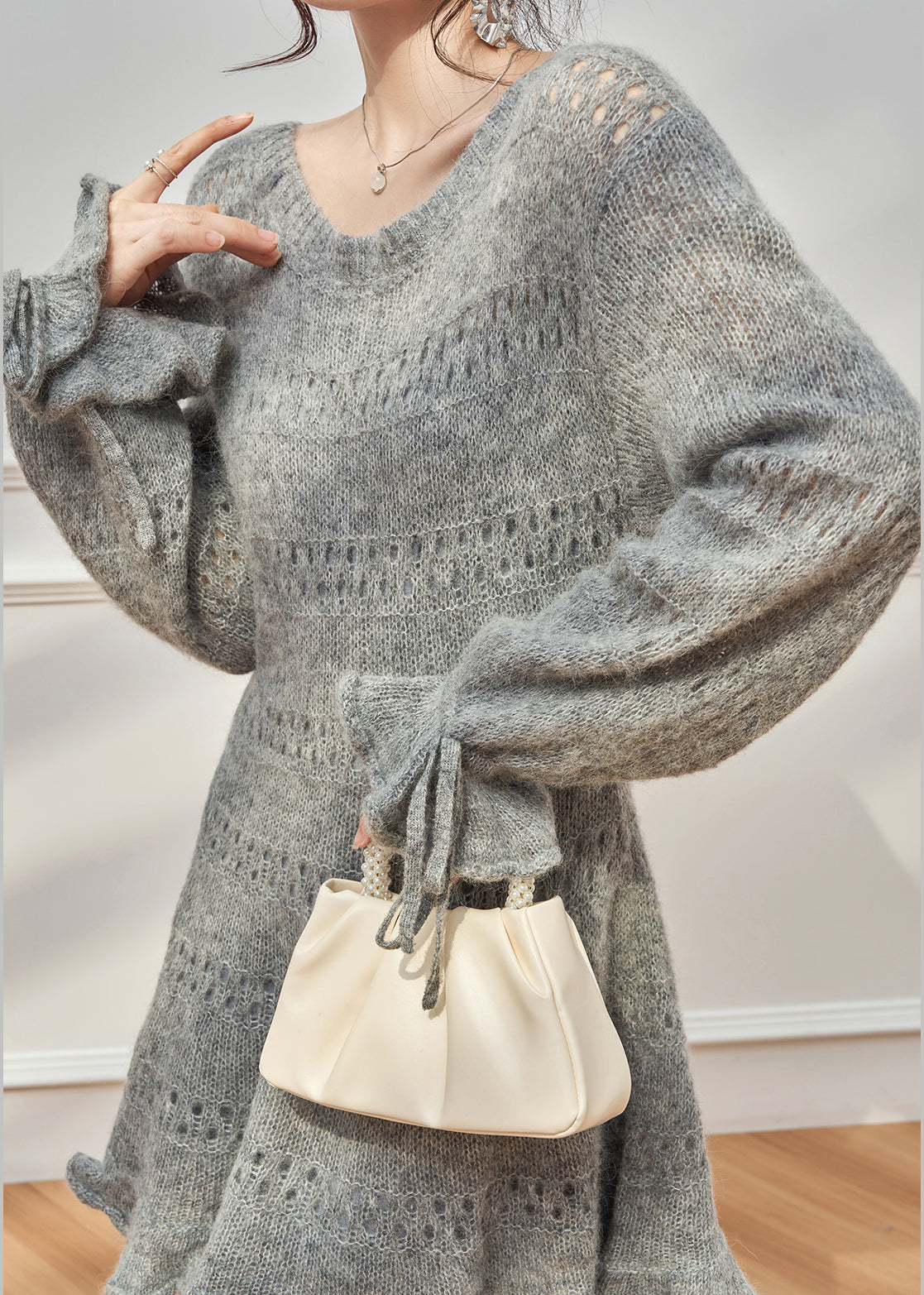 A Vintage Style Sweater with Delicate Timeless Details