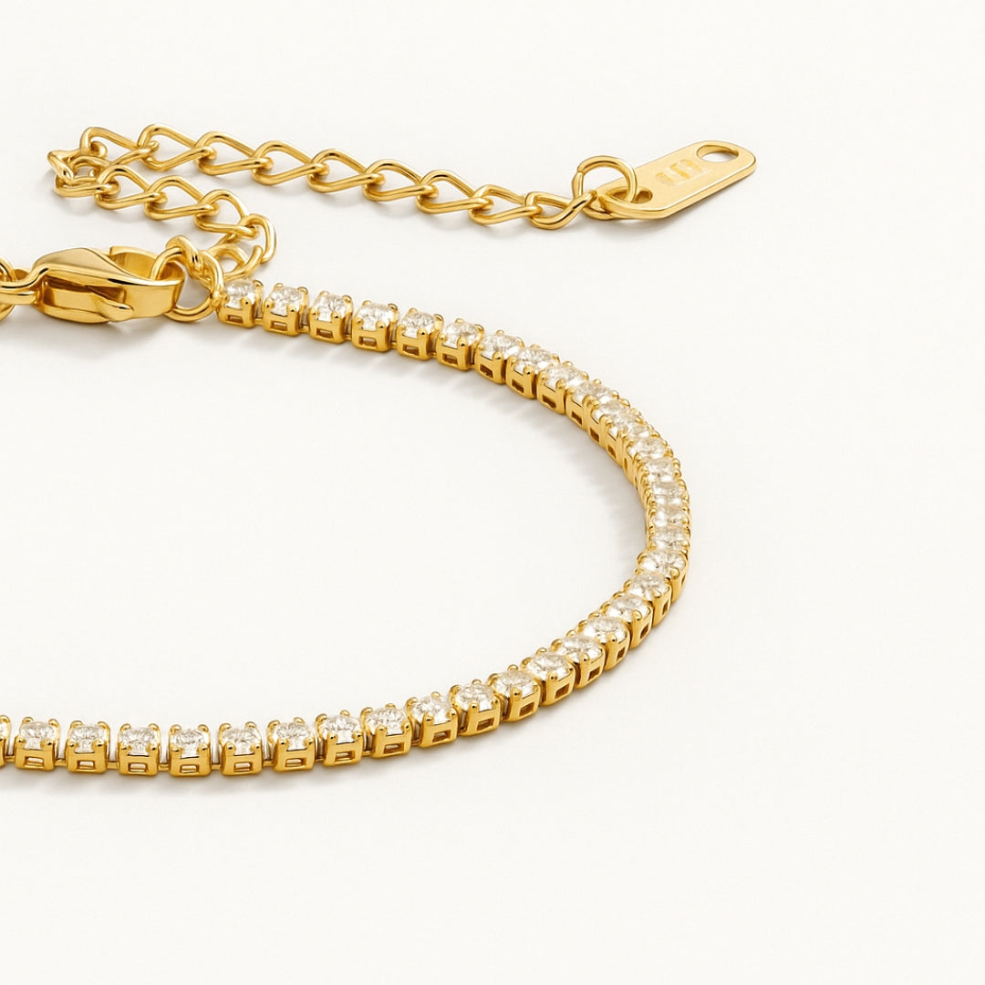 Adjustable Elegant Gold Crystal Bracelet