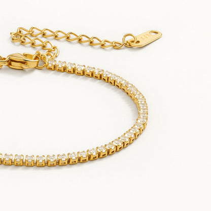 Adjustable Elegant Gold Crystal Bracelet