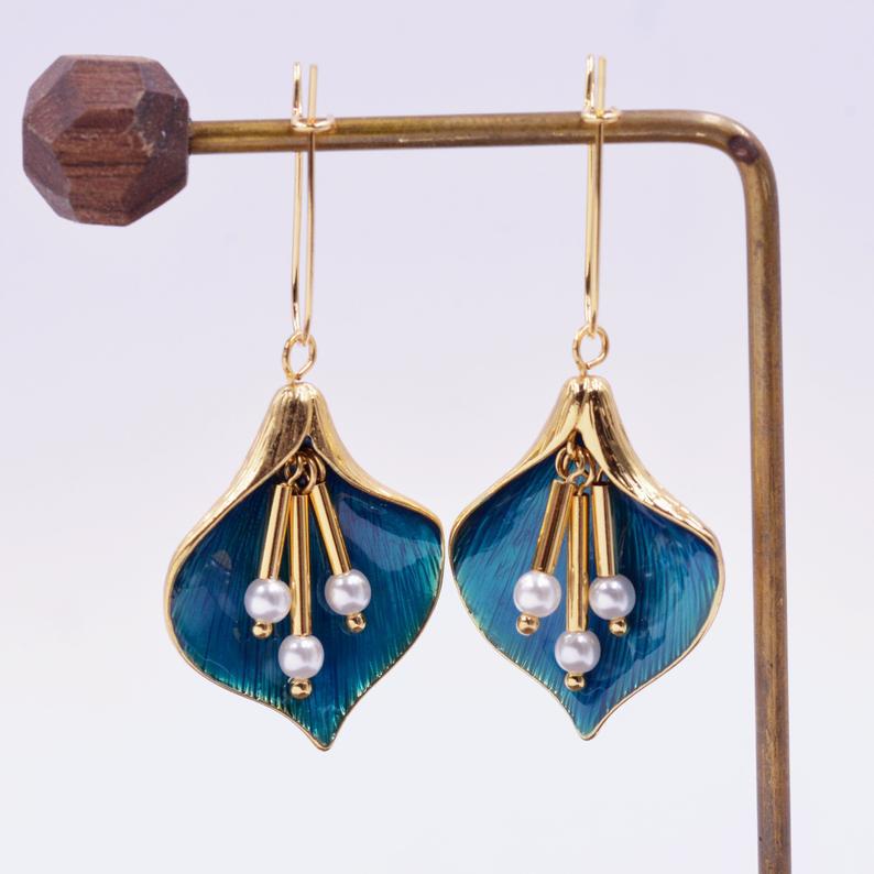 Delikat håndværks Perle Ørering