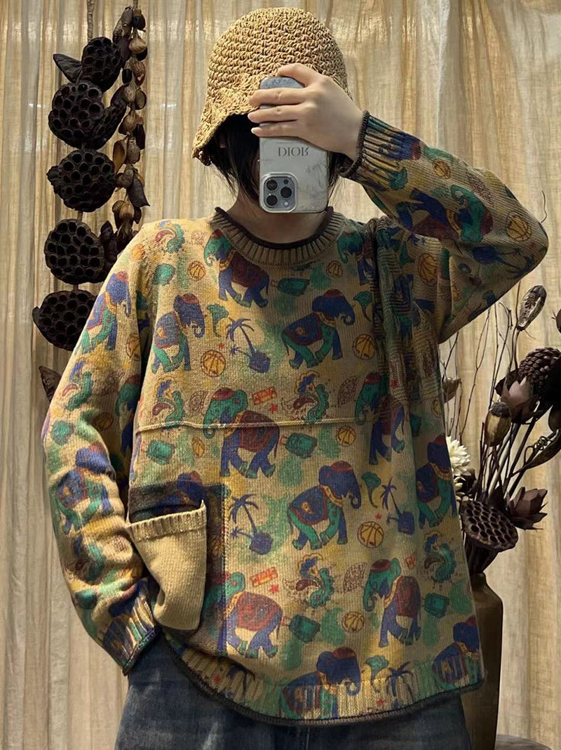 Classic Vintage Sweater with a Flattering Fit