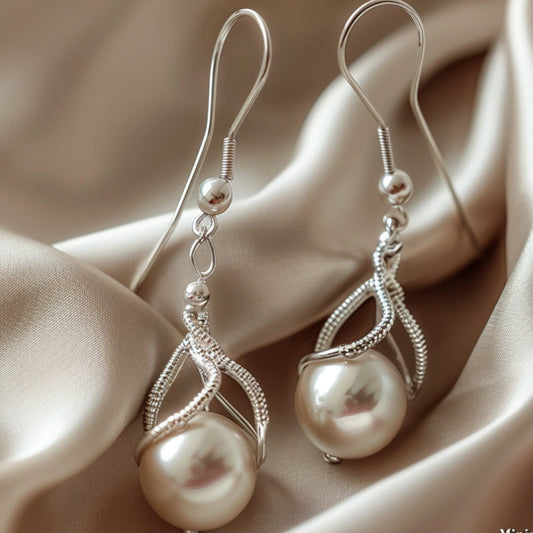 Pearl Dangling Festive Earrings