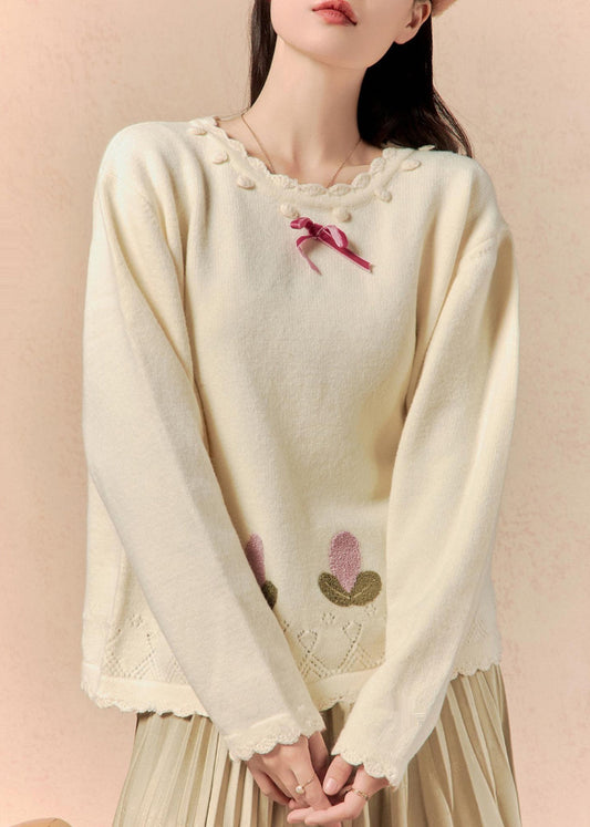 A Vintage Style Sweater with Delicate Timeless Details