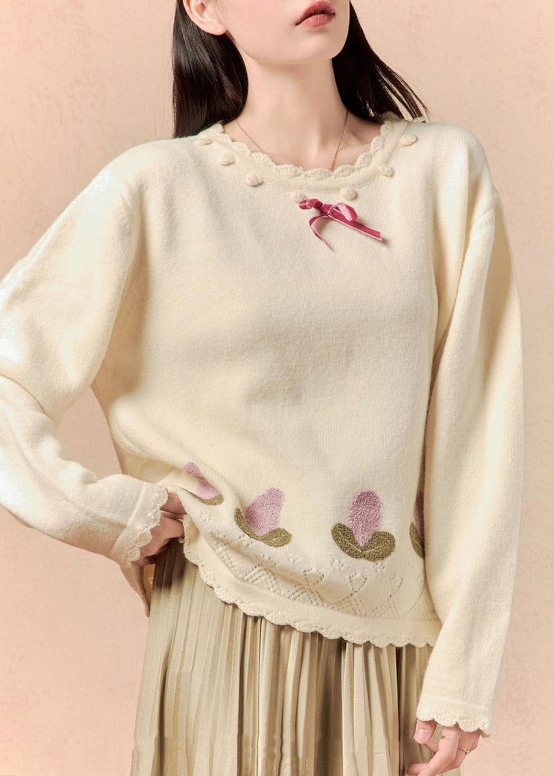 A Vintage Style Sweater with Delicate Timeless Details