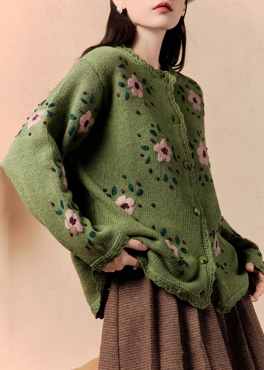Classic Vintage Cardigan with a Flattering Fit