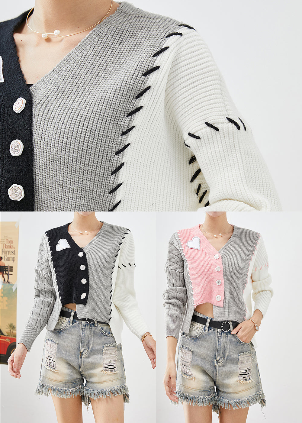 Well Tailored Cardigan with a Graceful Silhouette