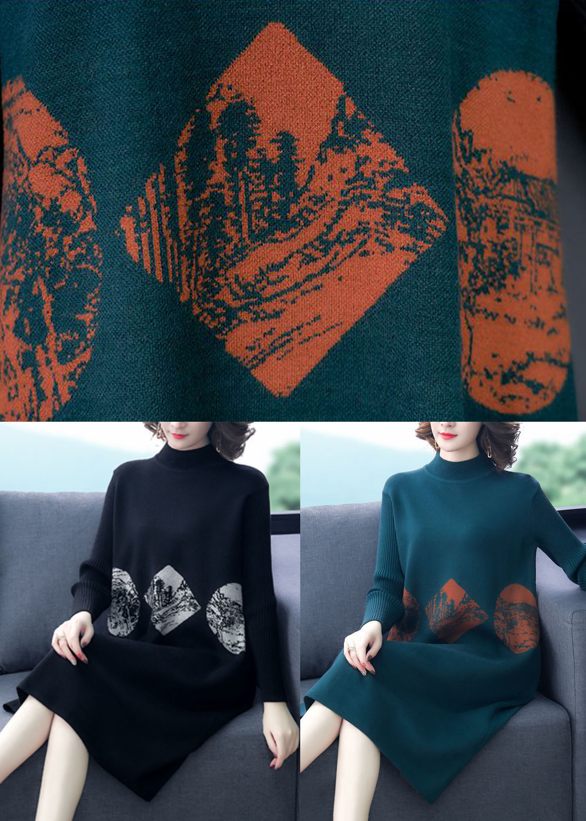 Classic Vintage Sweater with a Flattering Fit