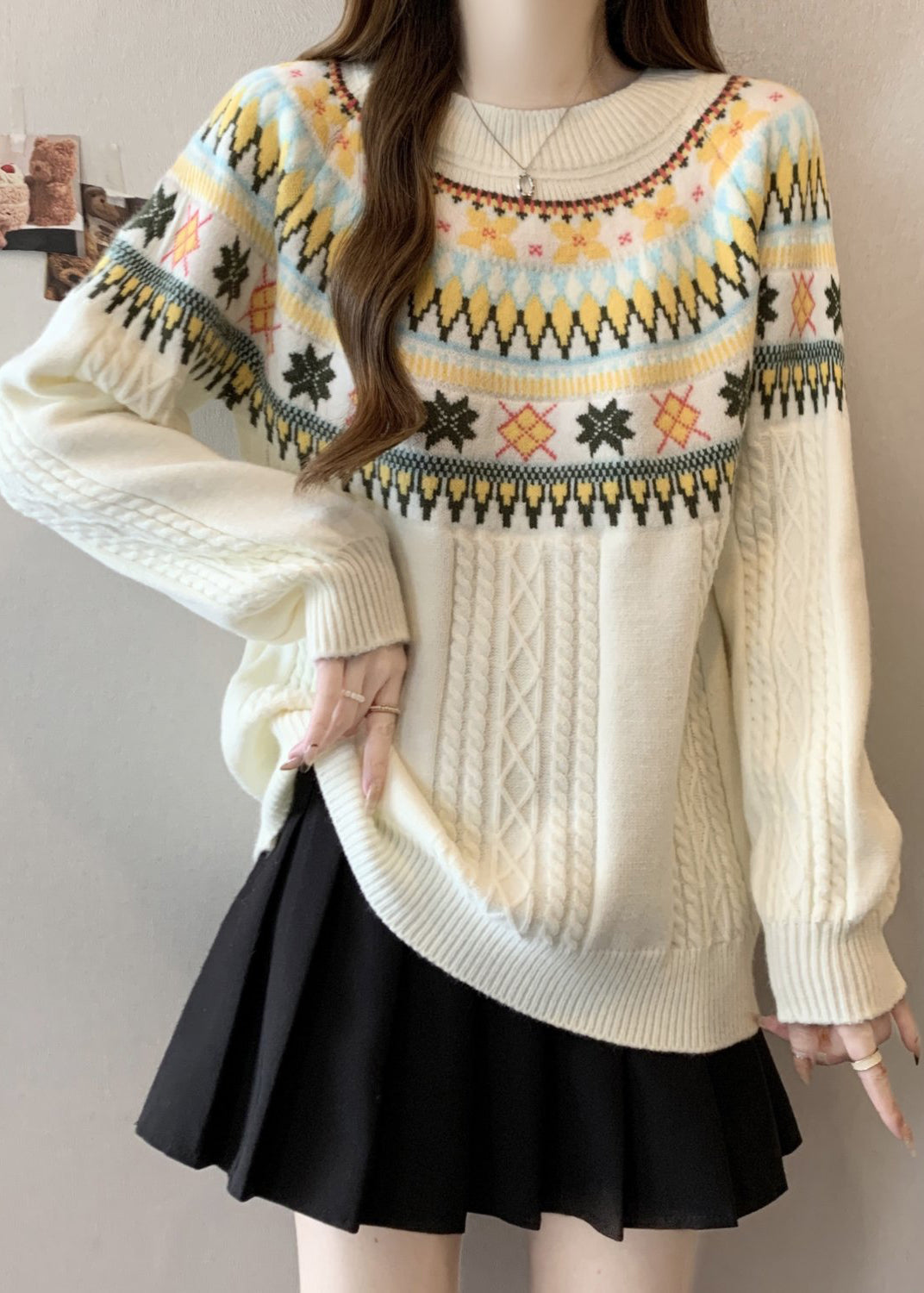 A Vintage Style Pullover with Delicate Timeless Details