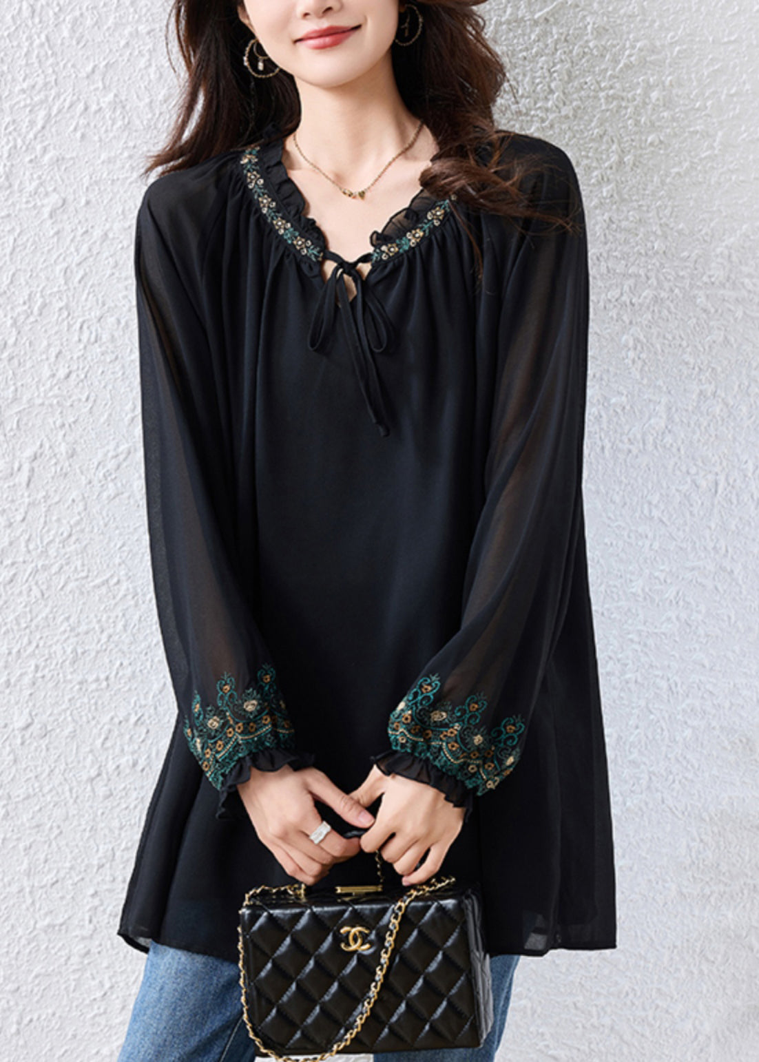 Classic Vintage Blouse with a Flattering Fit