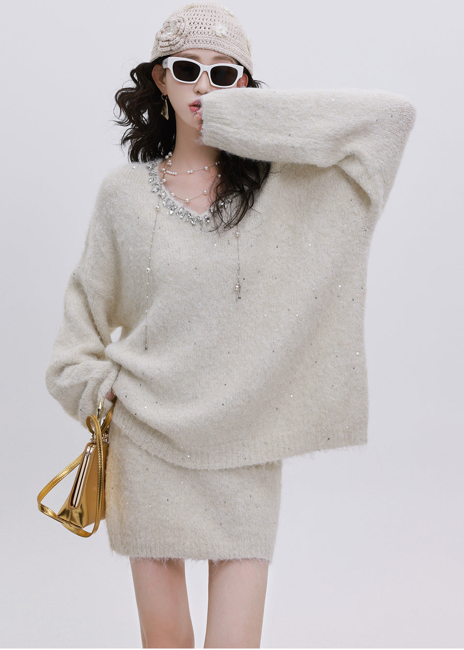 A Vintage Style Sweater with Delicate Timeless Details