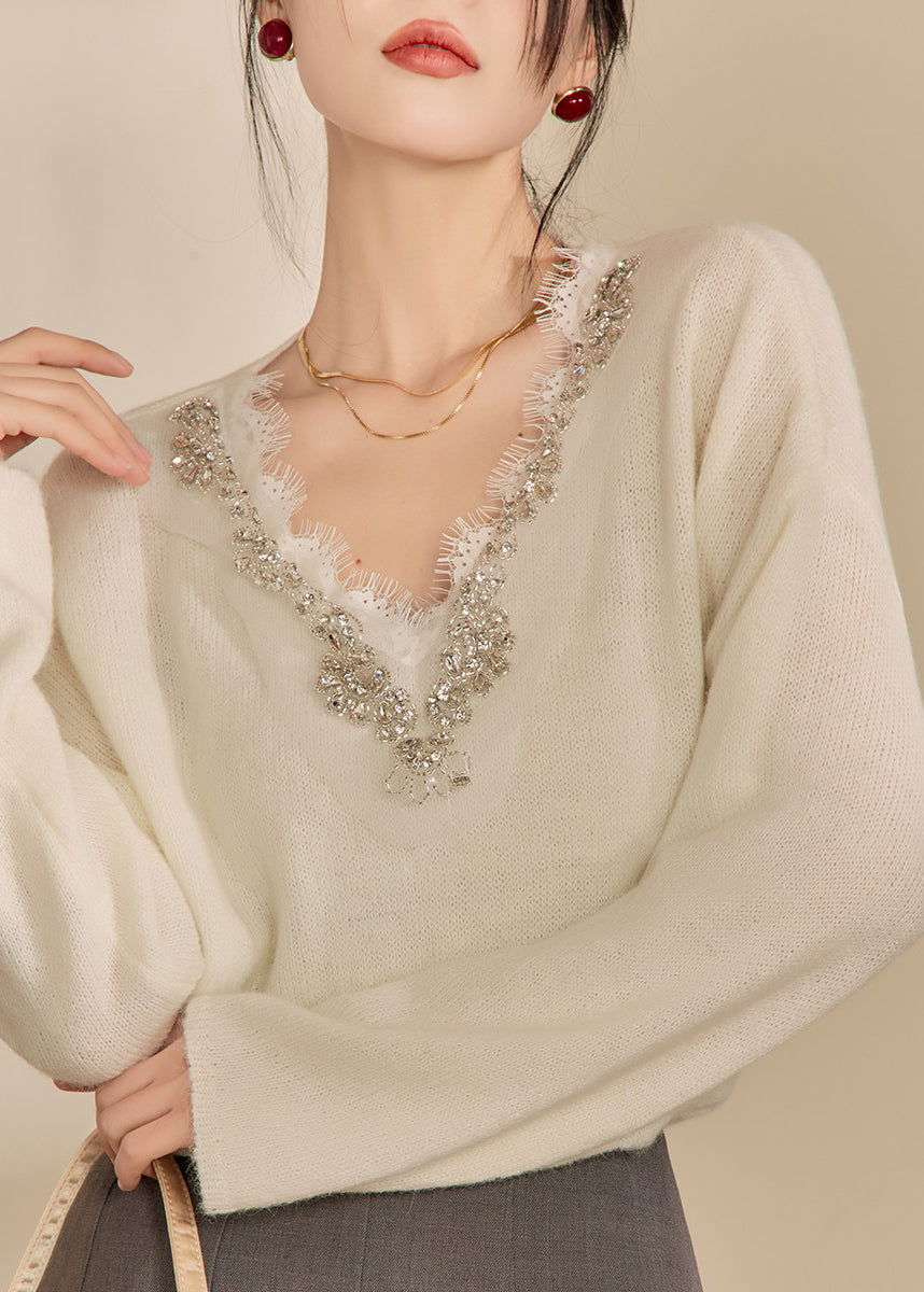 A Vintage Style Sweater with Delicate Timeless Details