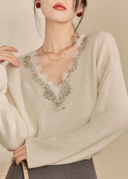 A Vintage Style Sweater with Delicate Timeless Details