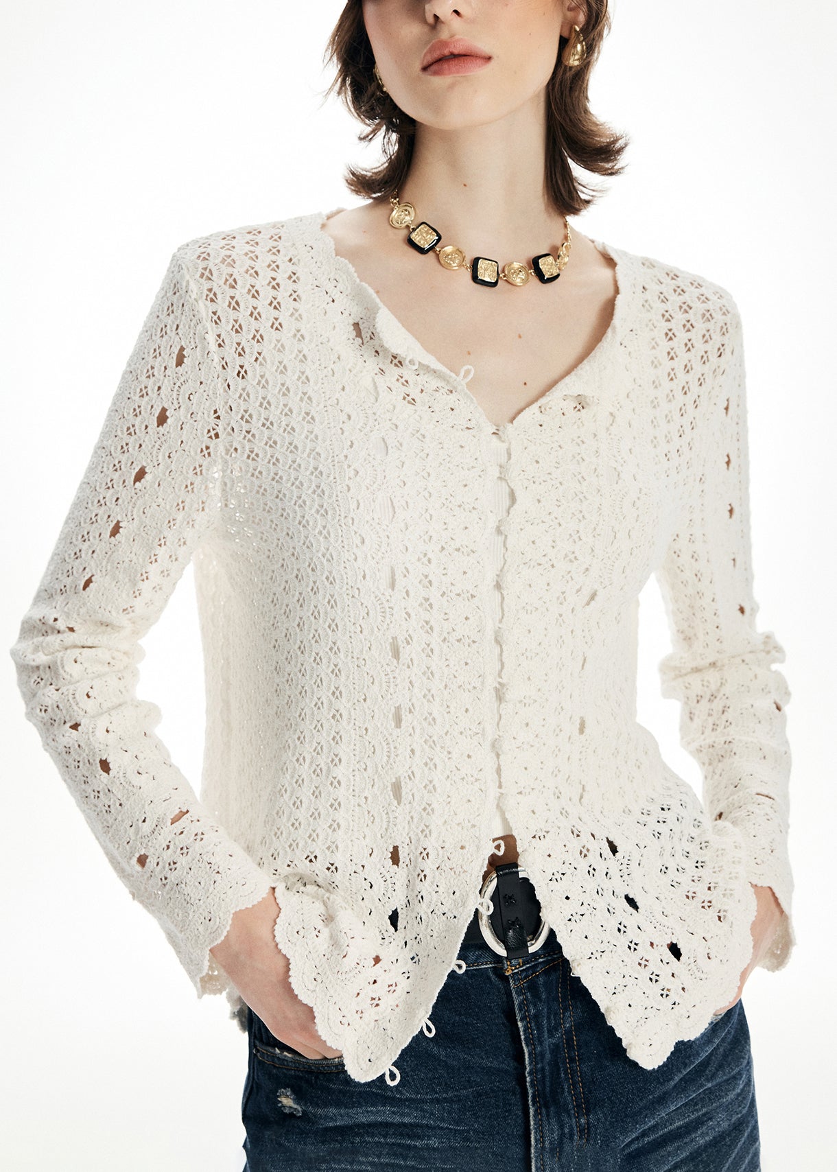 Classic Vintage Cardigan with a Flattering Fit