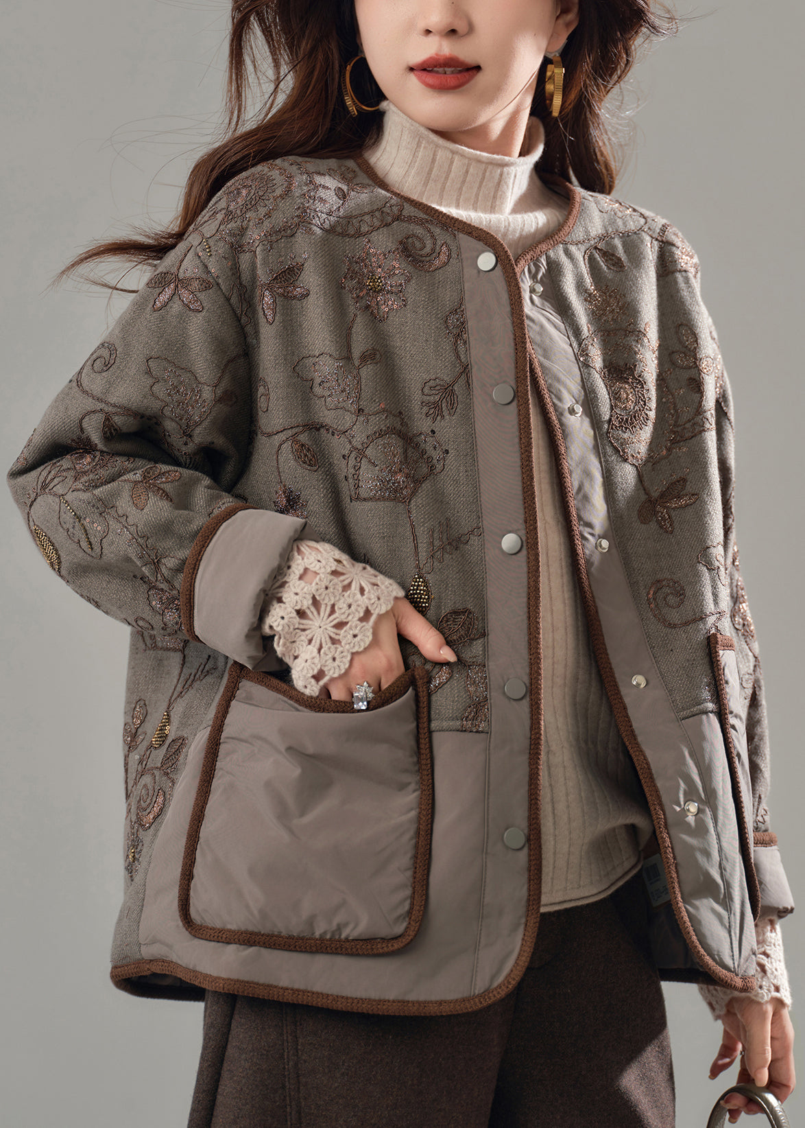 A Vintage Style Jacket with Delicate Timeless Details
