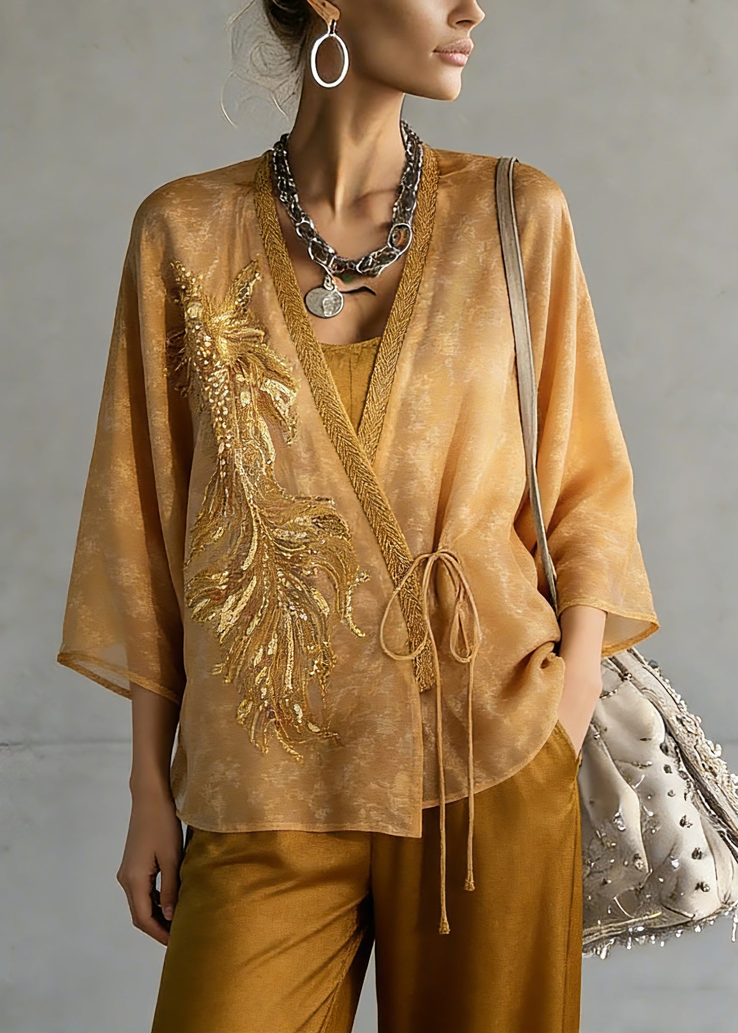 Well Tailored Cardigan with a Graceful Silhouette