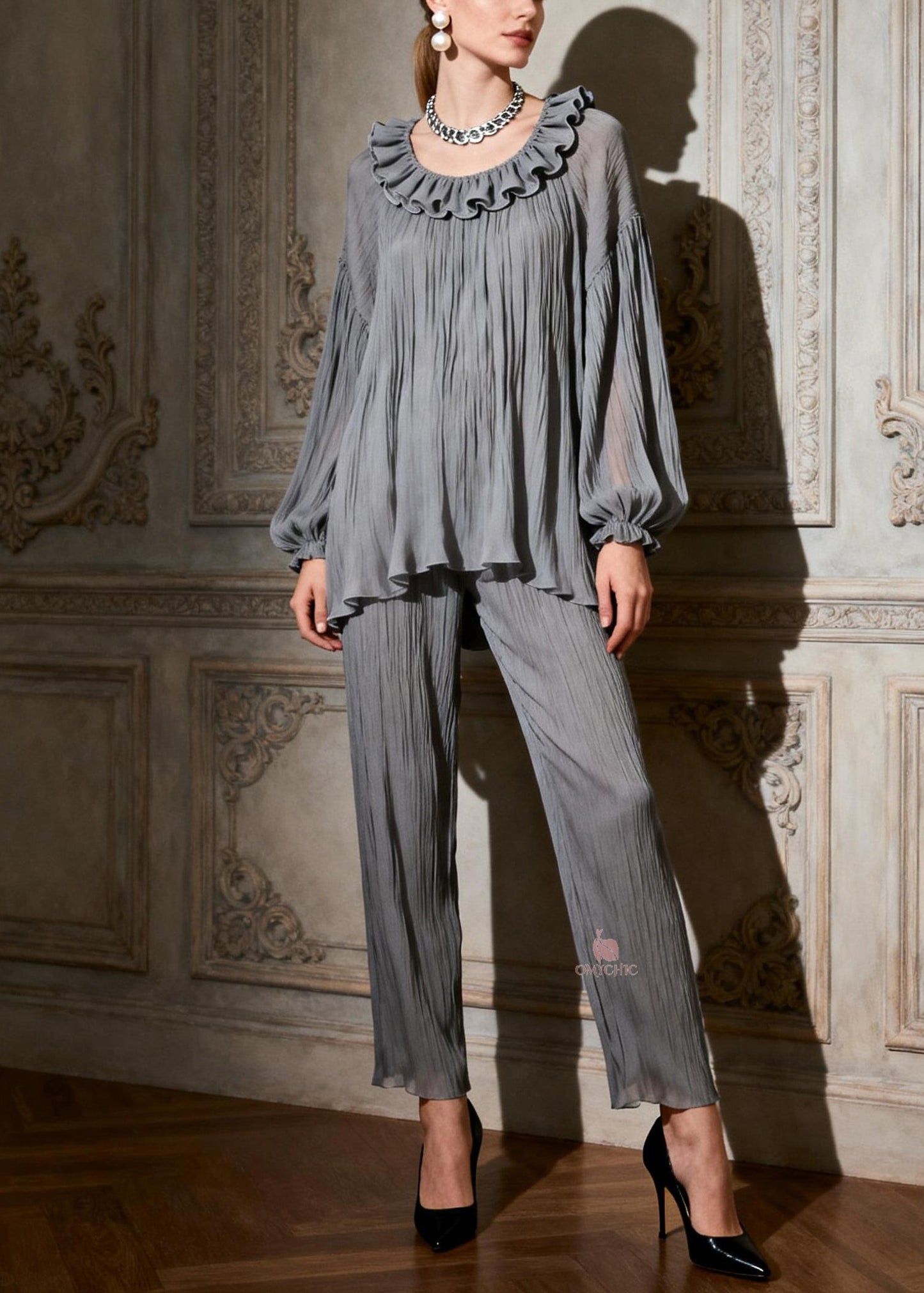 A Vintage Style Pants with Delicate Timeless Details