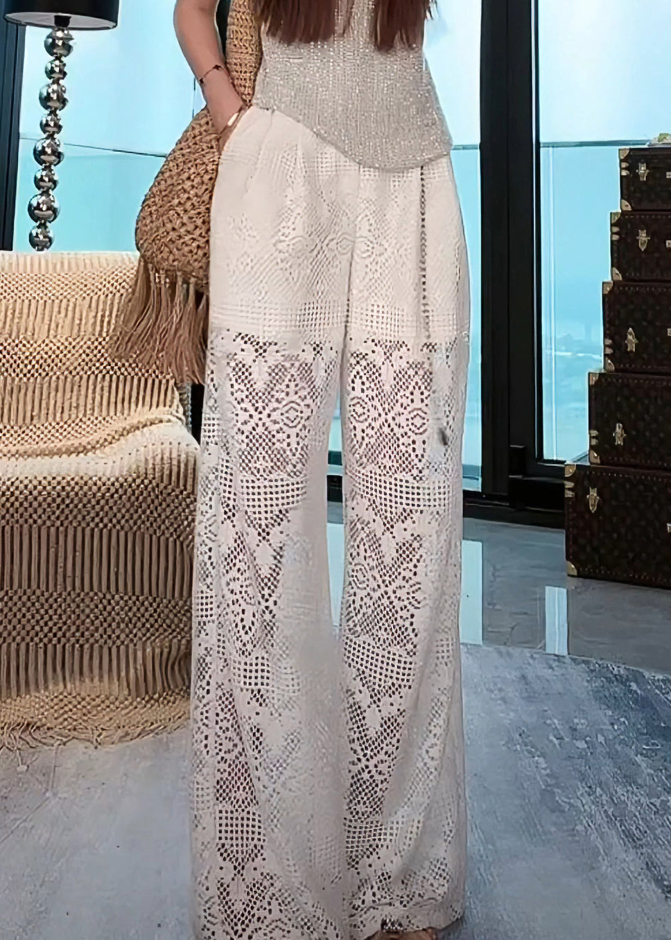 A Vintage Style Pants with Delicate Timeless Details