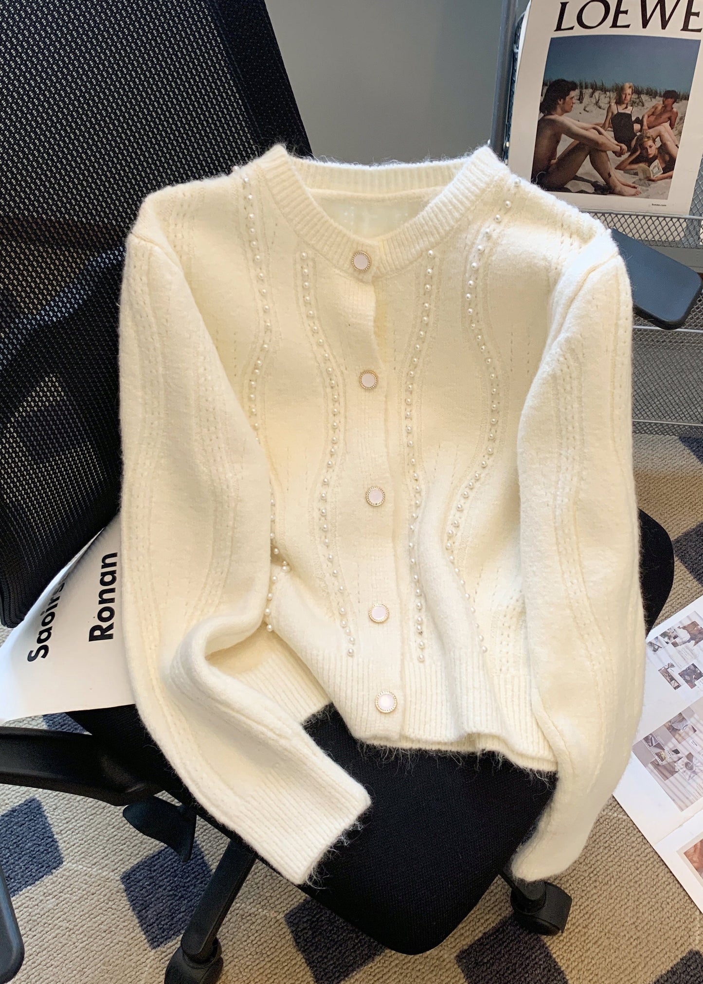A Vintage Style Sweater with Delicate Timeless Details