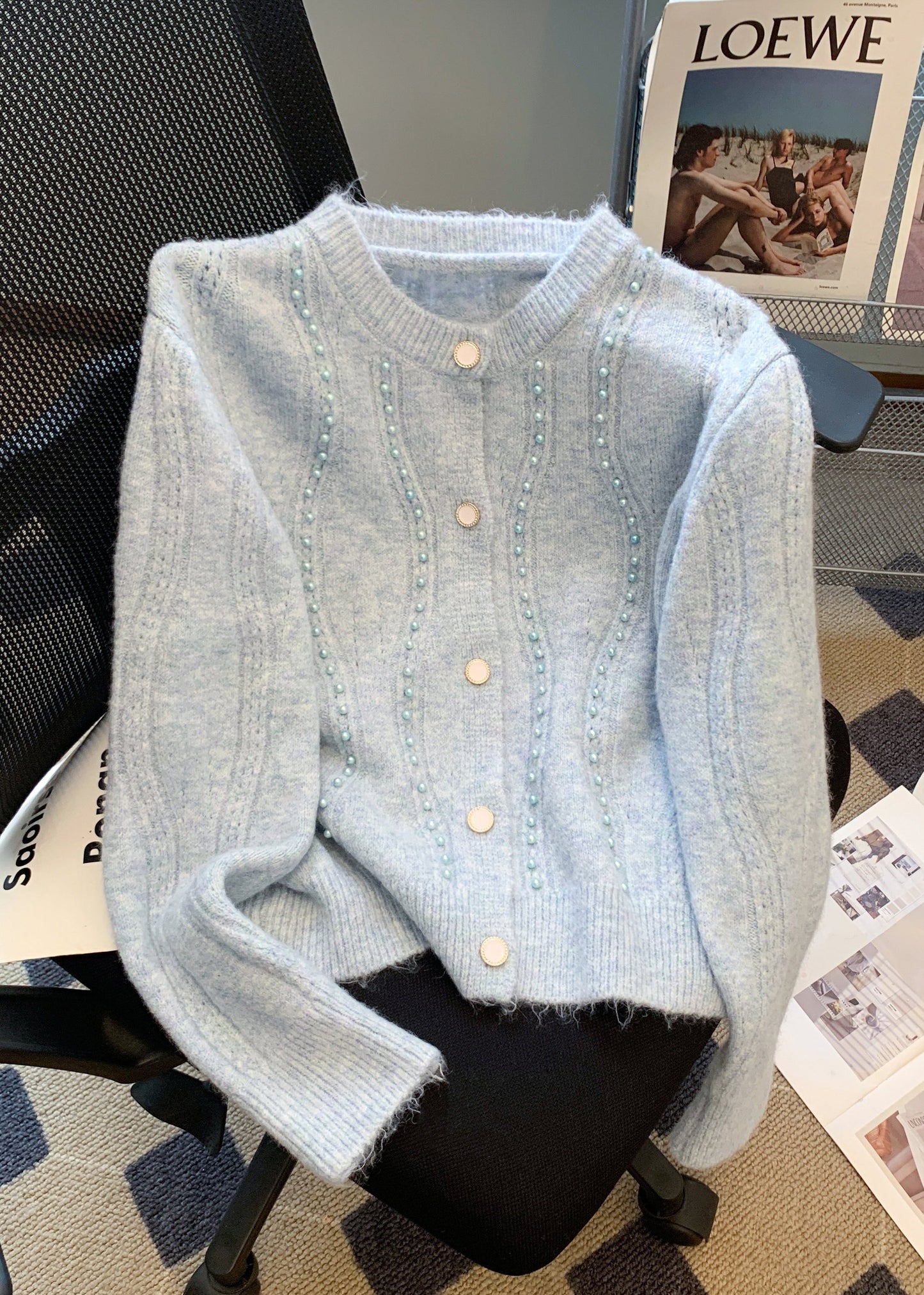 A Vintage Style Sweater with Delicate Timeless Details