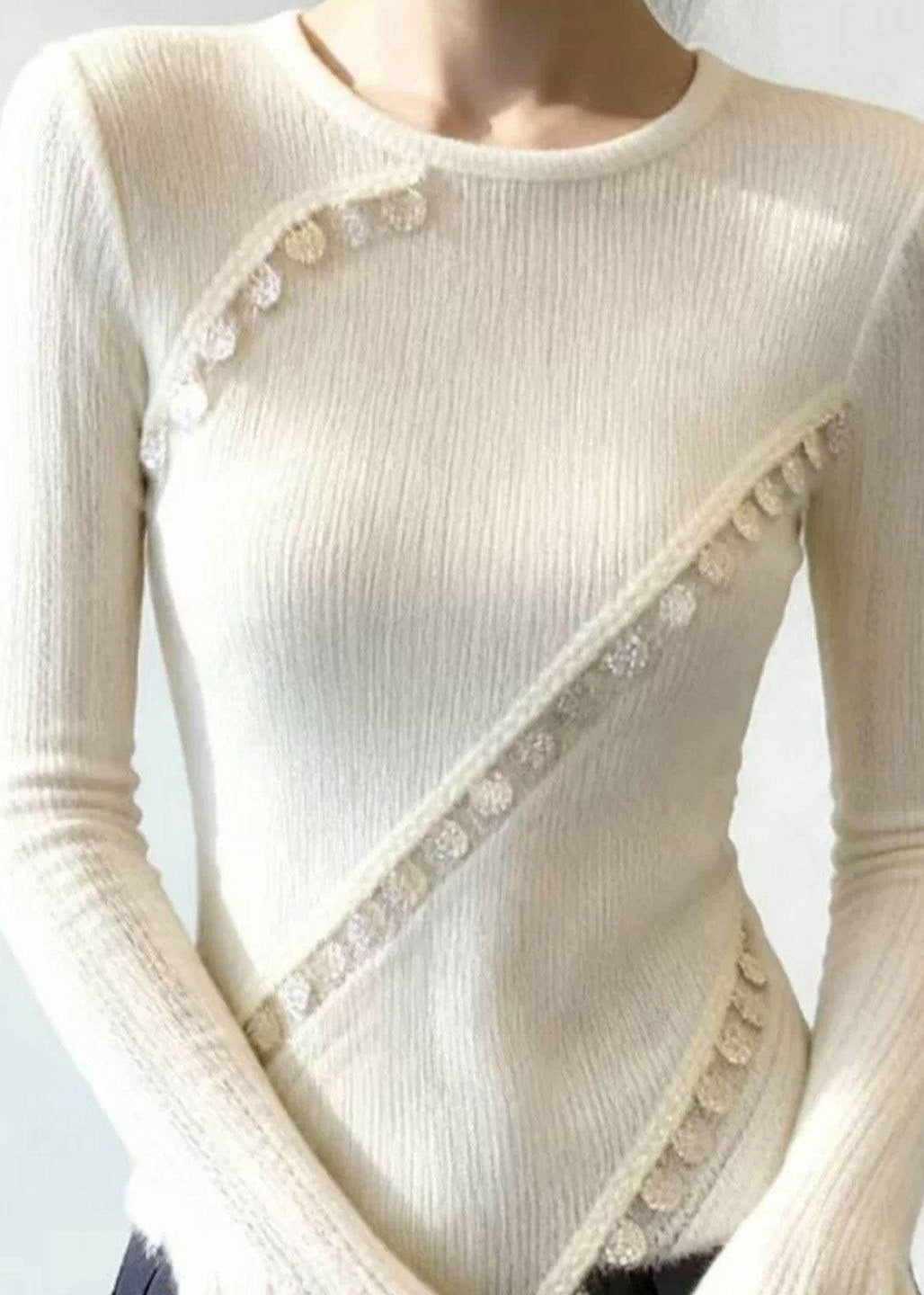 A Vintage Style Sweater with Delicate Timeless Details