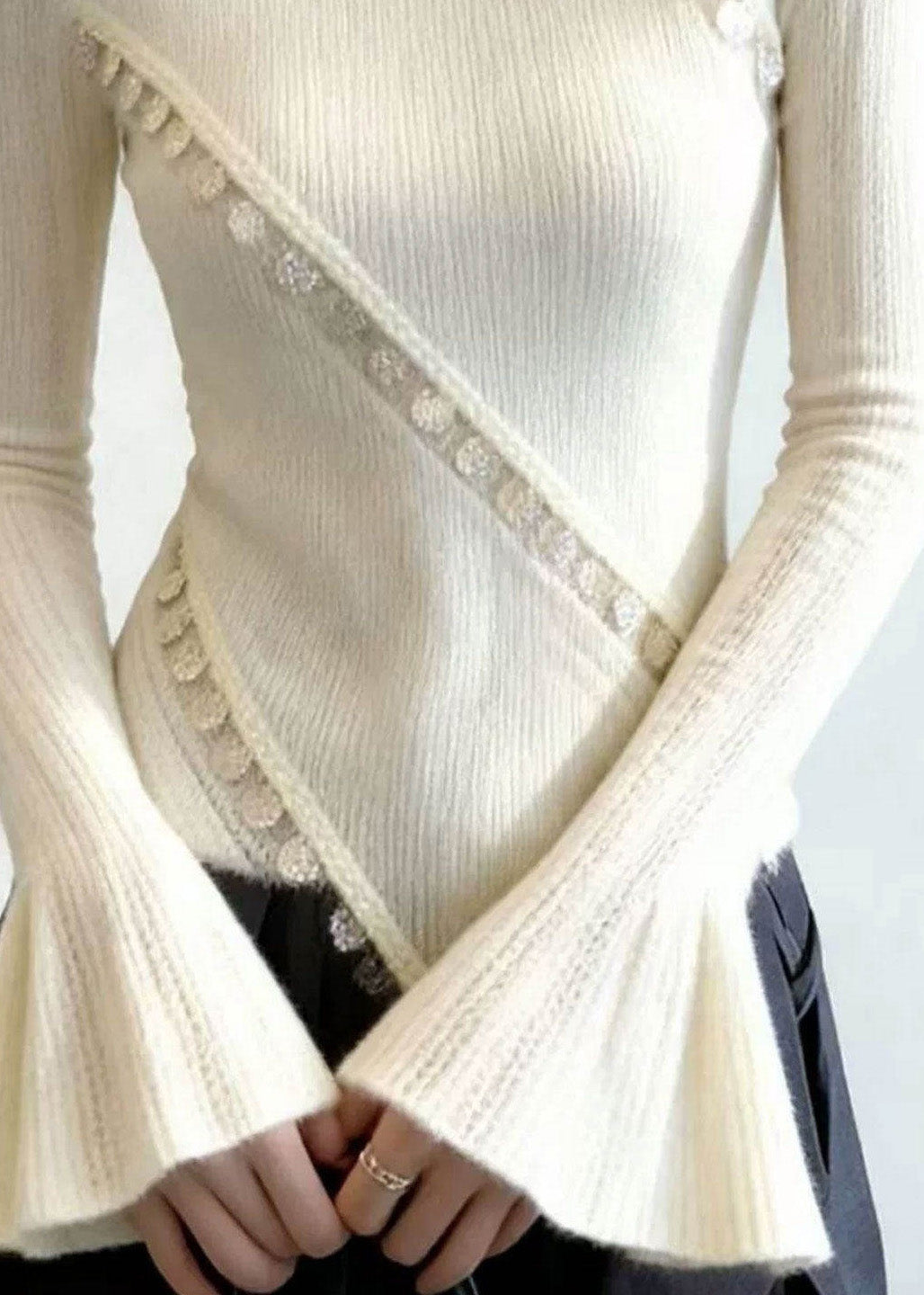 A Vintage Style Sweater with Delicate Timeless Details