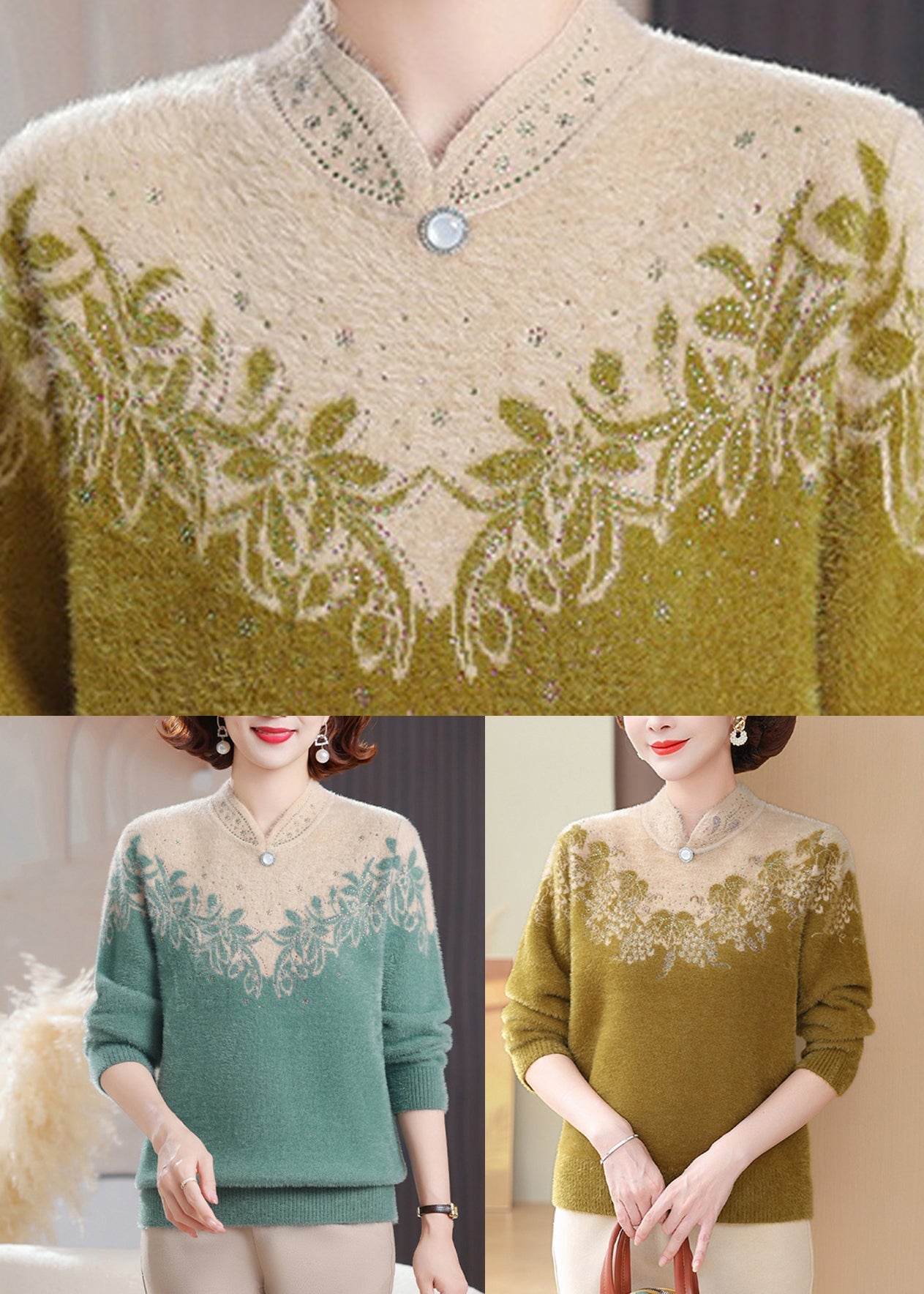 A Vintage Style Sweater with Delicate Timeless Details