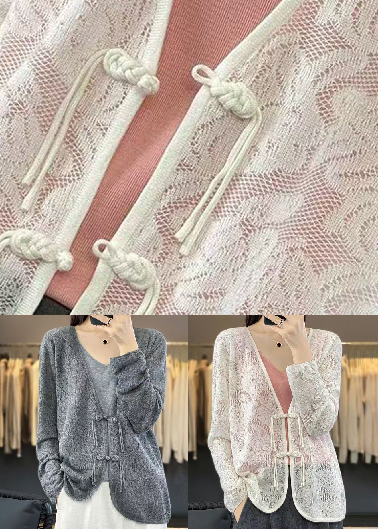 Well Tailored Cardigan with a Graceful Silhouette