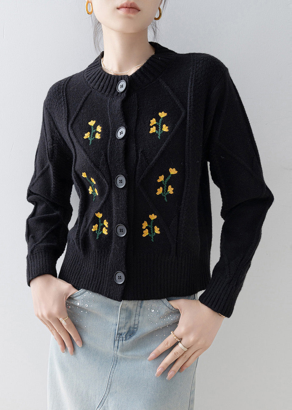 A Vintage Style Cardigan with Delicate Timeless Details