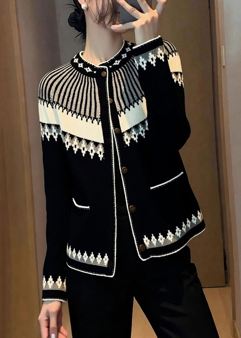 A Vintage Style Cardigan with Delicate Timeless Details