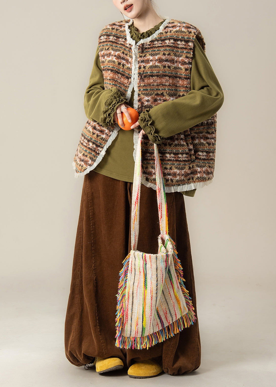 A Vintage Style Pants with Delicate Timeless Details