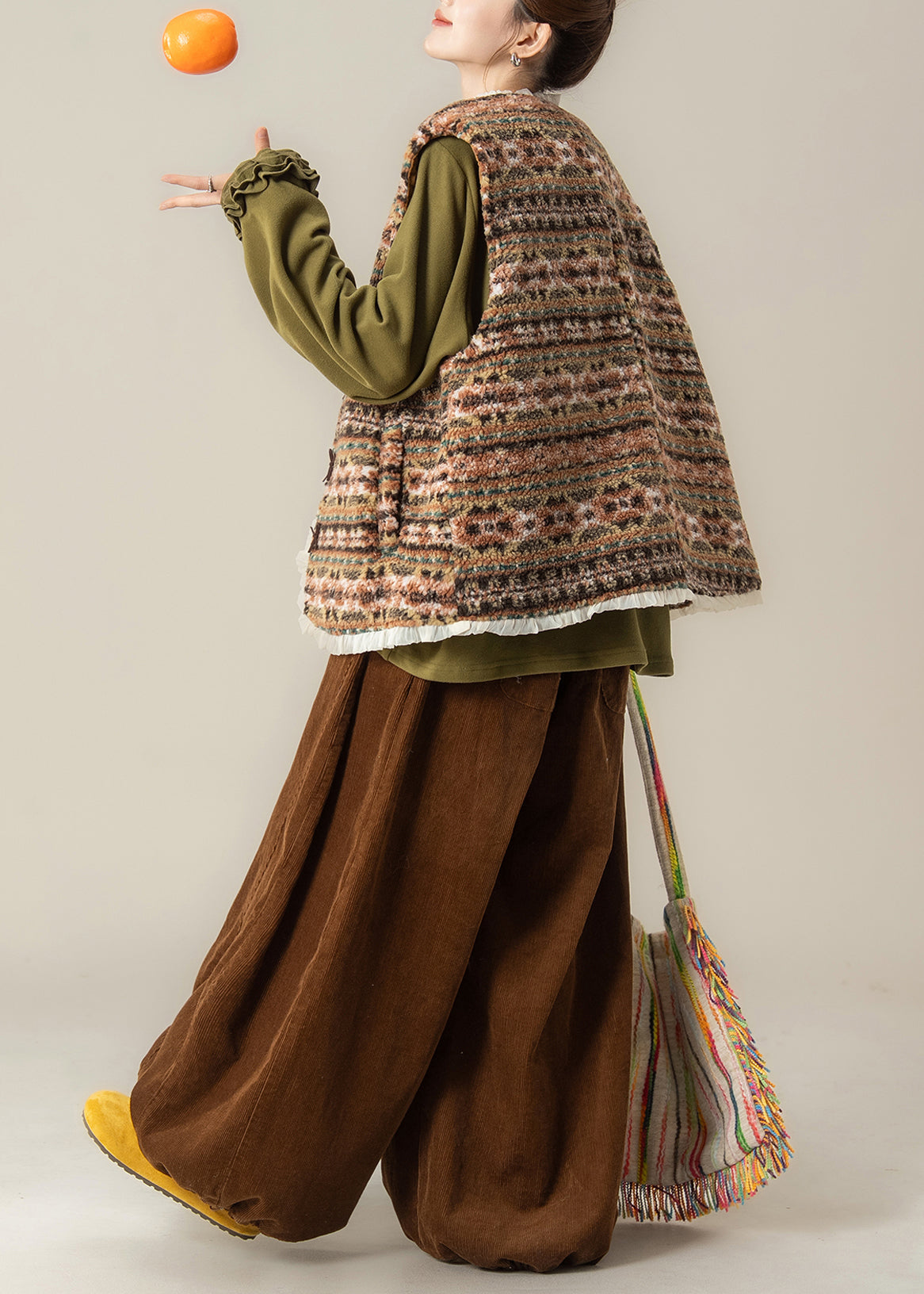 A Vintage Style Pants with Delicate Timeless Details