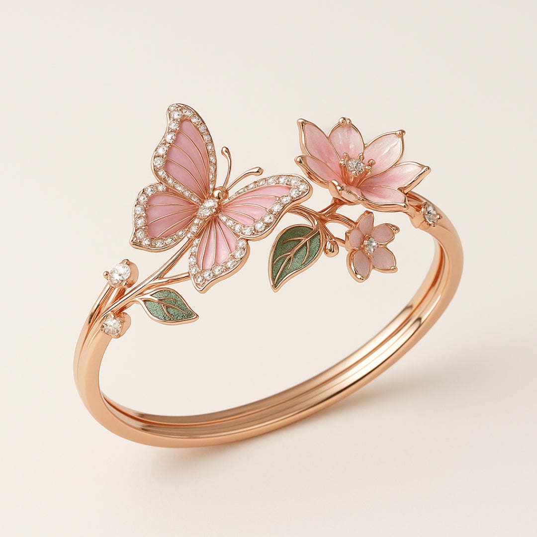 Nature Bright Butterfly Zirconia Bracelet