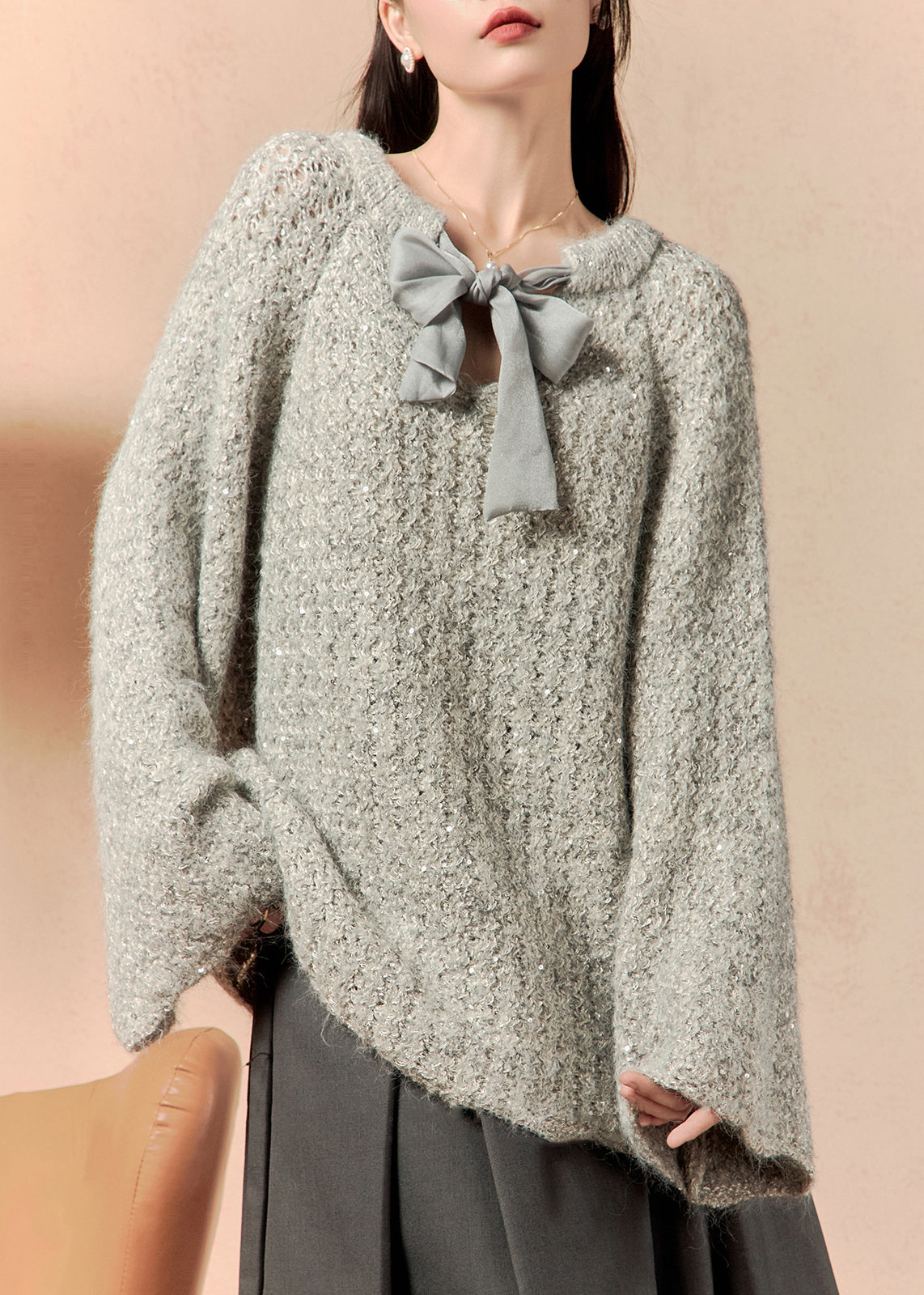 A Vintage Style Sweater with Delicate Timeless Details