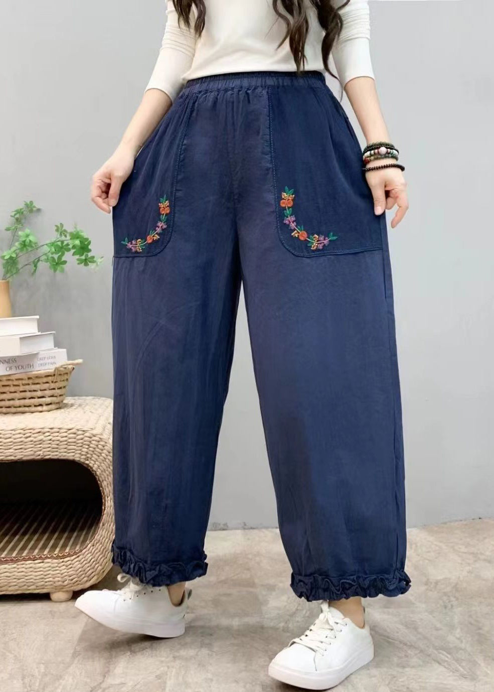 A Vintage Style Pants with Delicate Timeless Details
