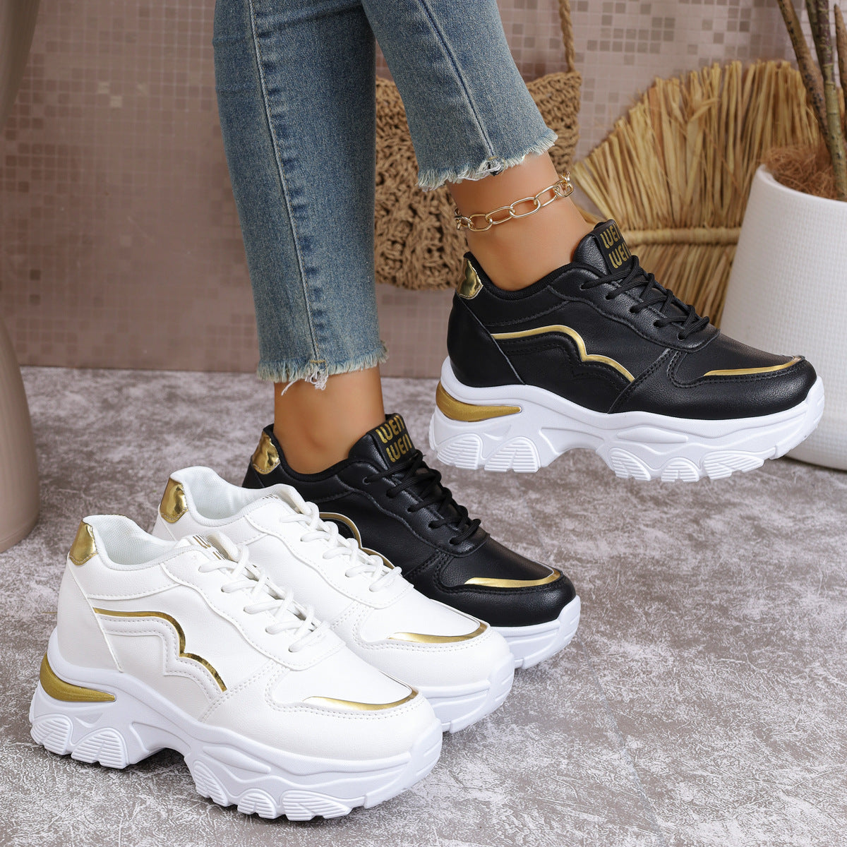 Elegante Ortopædiske Sneakers med Unikt Design