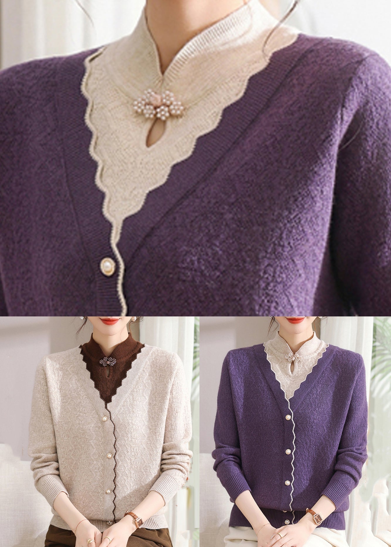 A Vintage Style Sweater with Delicate Timeless Details