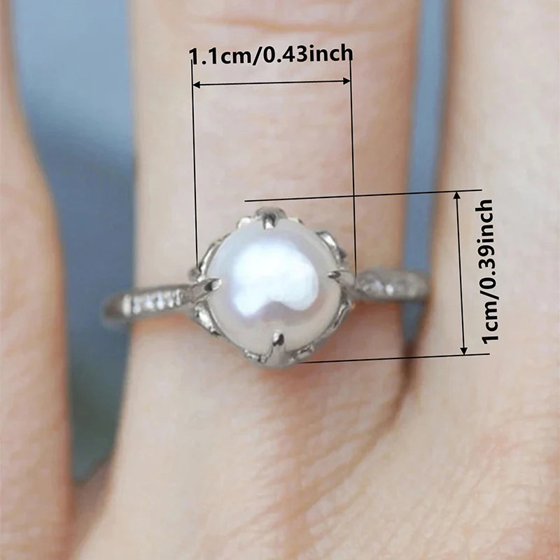 Smuk Perle Ring med unik stil