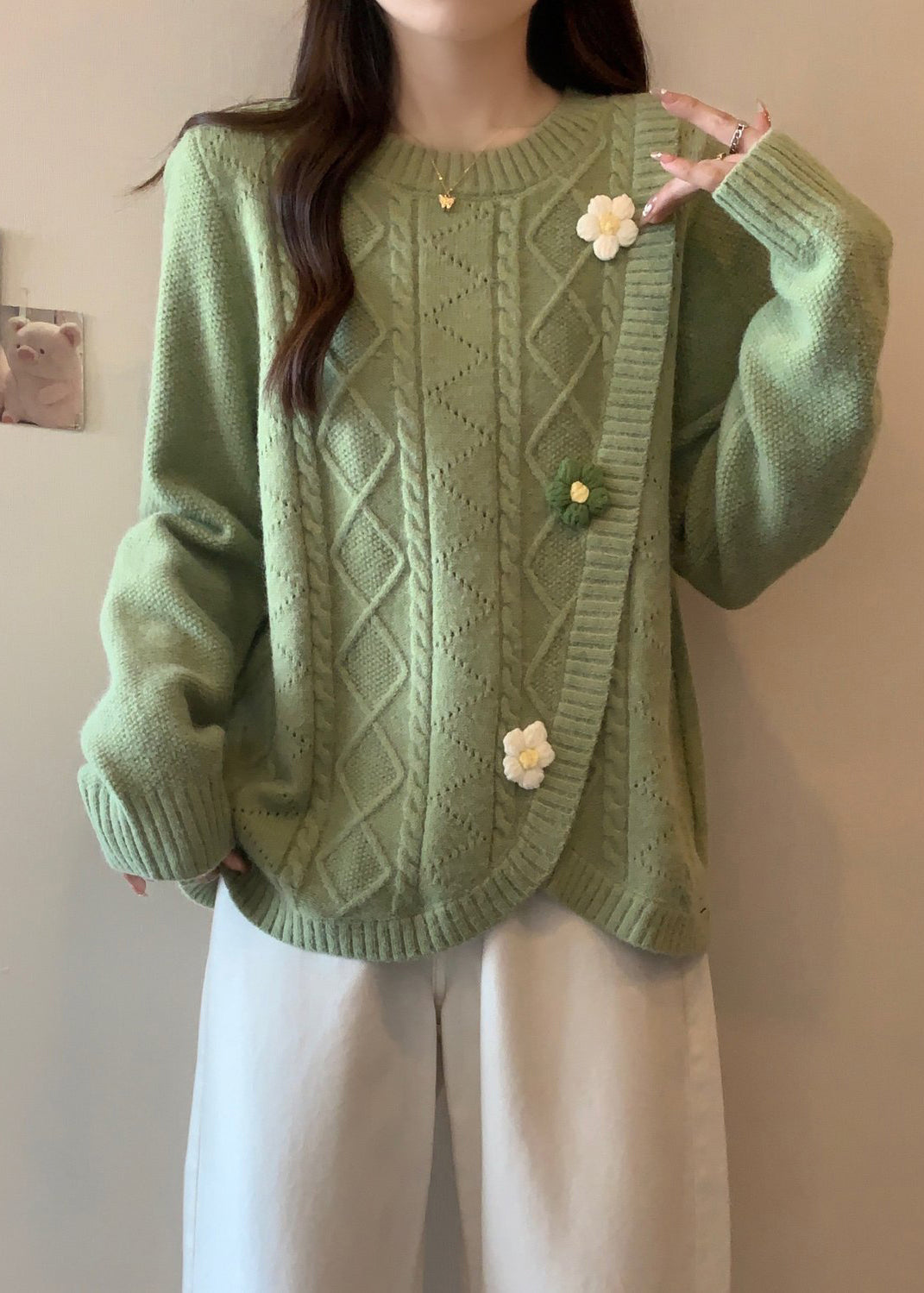 A Vintage Style Sweater with Delicate Timeless Details