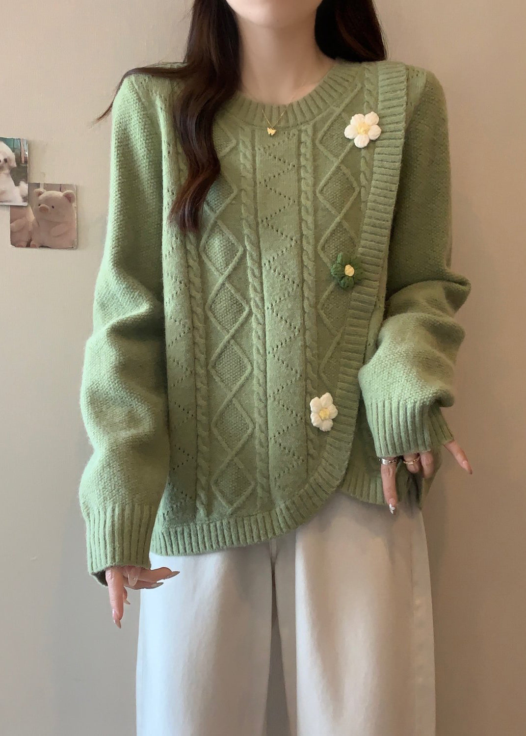 A Vintage Style Sweater with Delicate Timeless Details