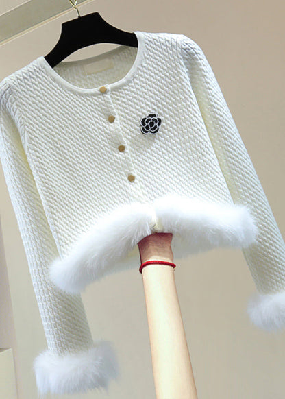 A Vintage Style Sweater with Delicate Timeless Details