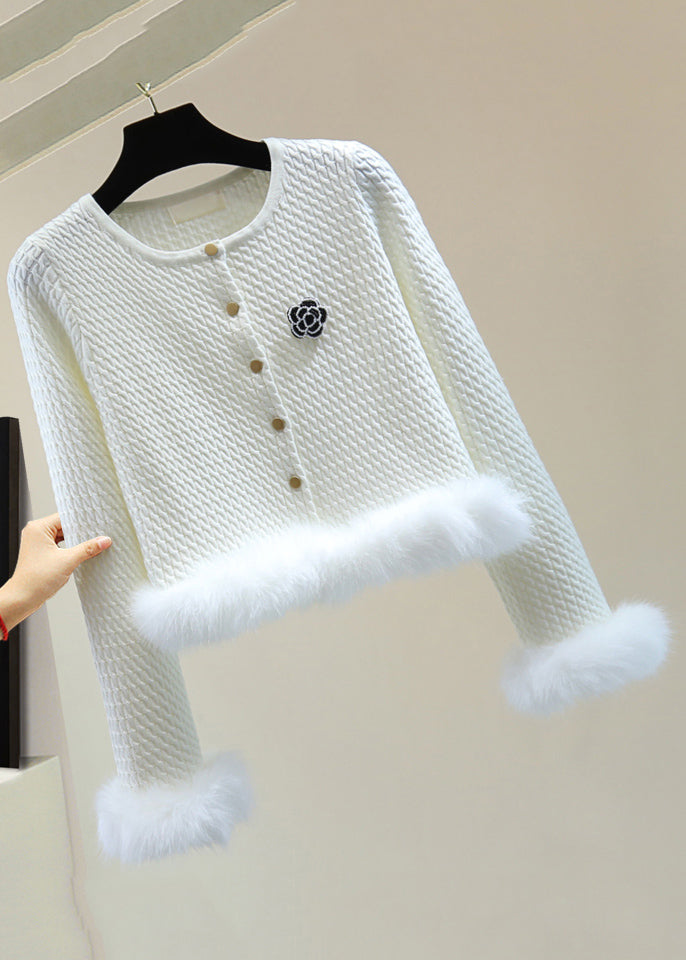A Vintage Style Sweater with Delicate Timeless Details