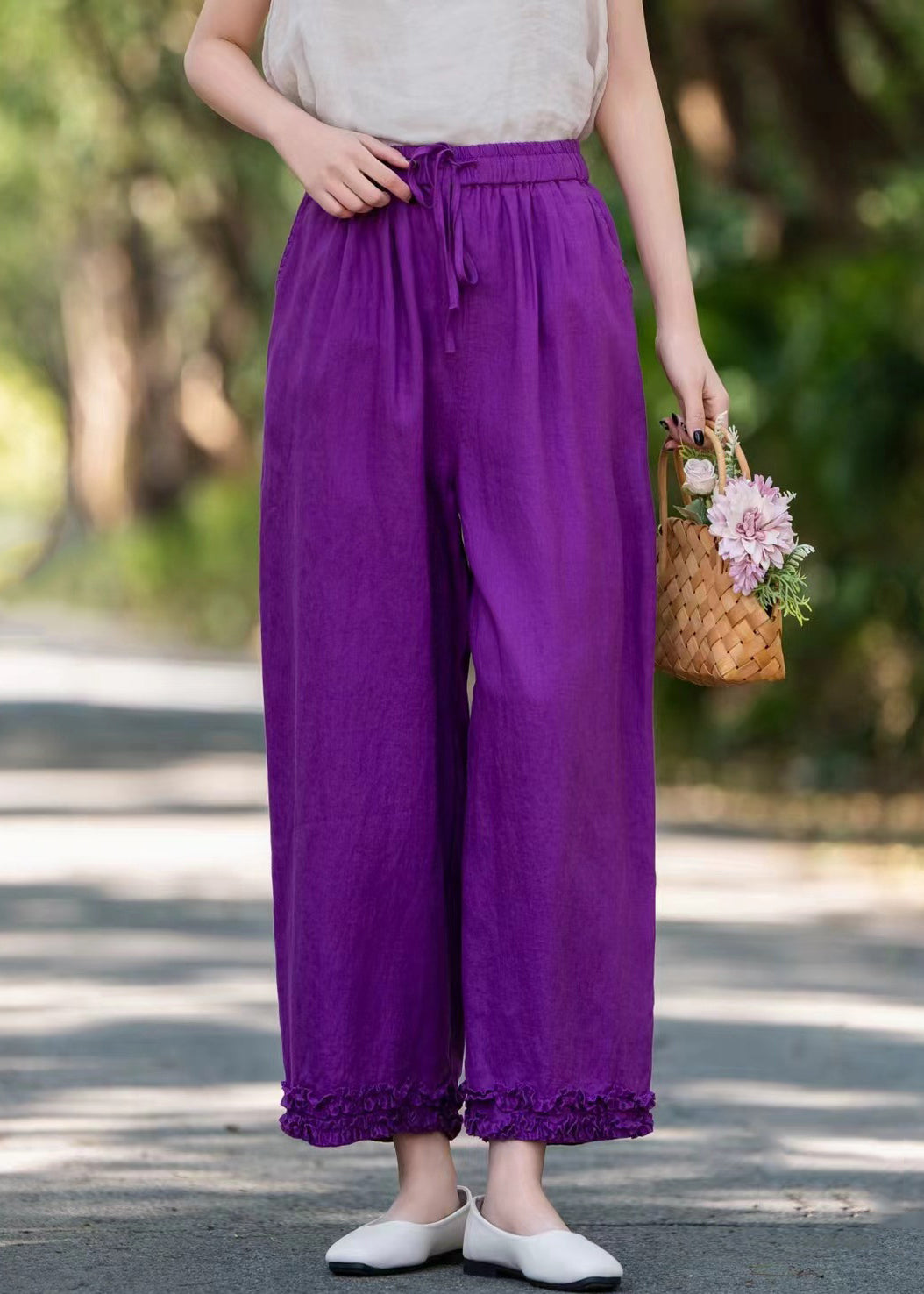 A Vintage Style Pants with Delicate Timeless Details