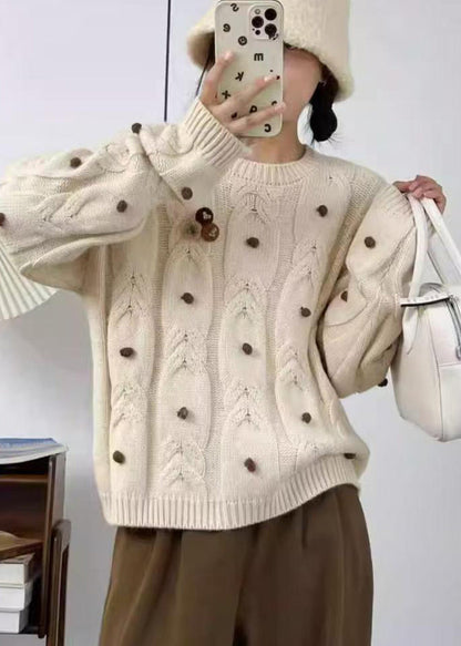 A Vintage Style Sweater with Delicate Timeless Details