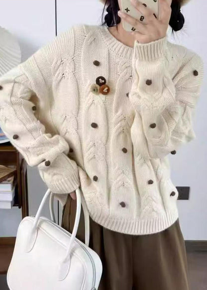 A Vintage Style Sweater with Delicate Timeless Details