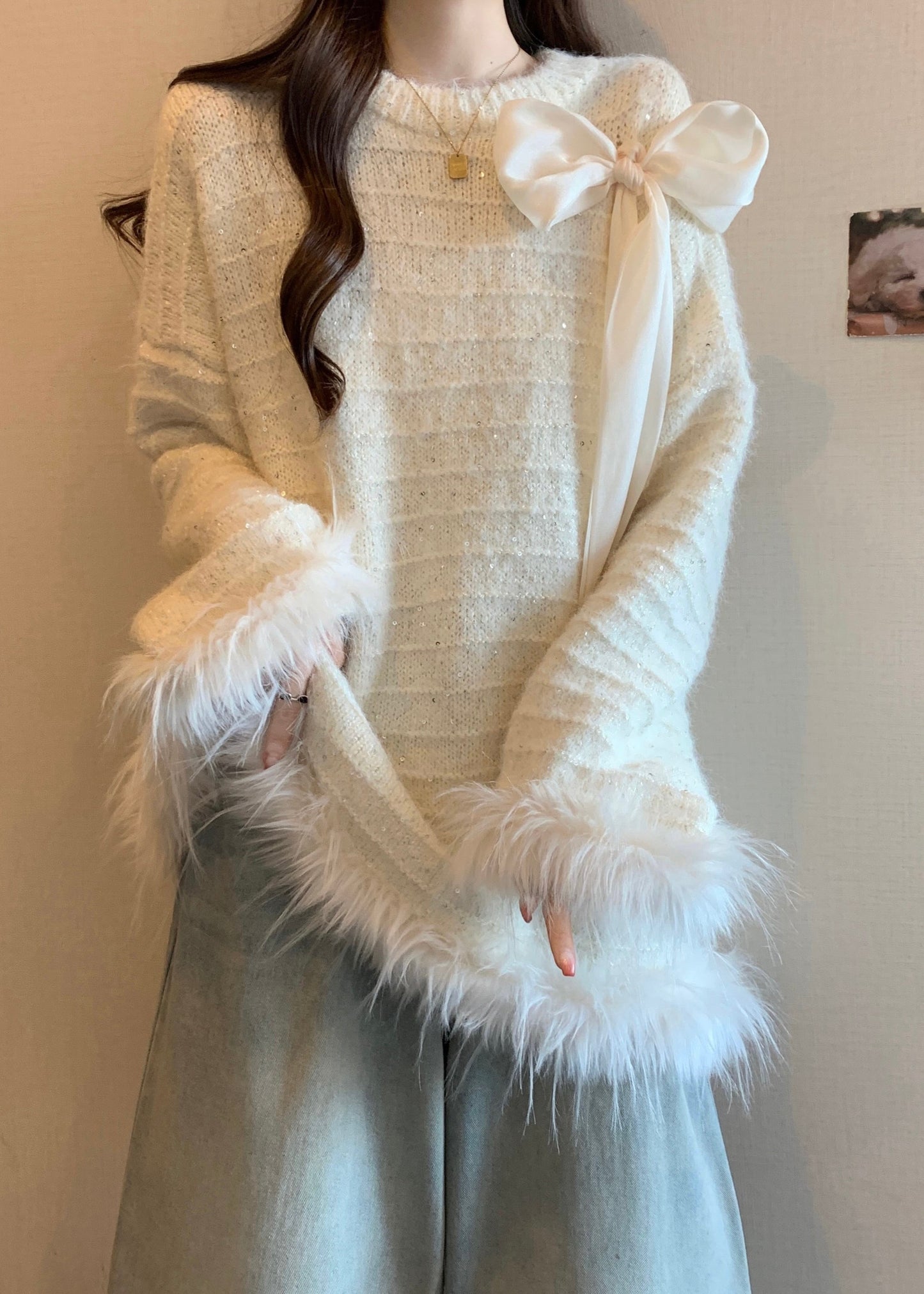 A Vintage Style Sweater with Delicate Timeless Details