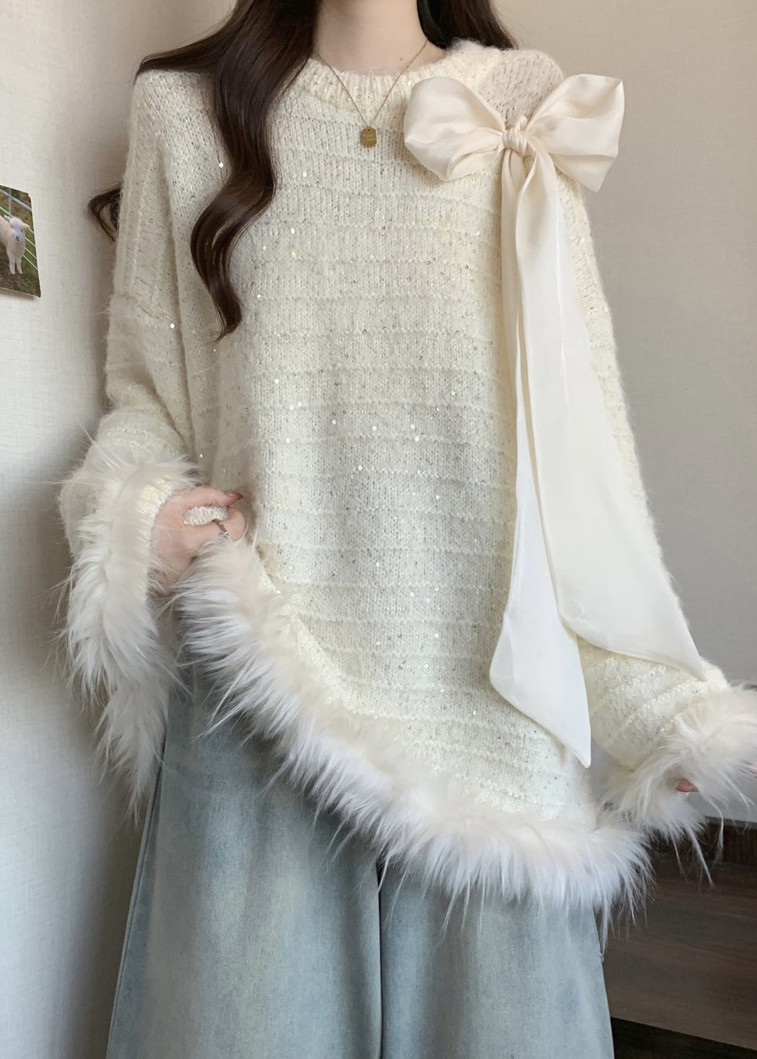 A Vintage Style Sweater with Delicate Timeless Details